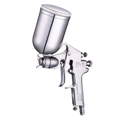 MINAOLULUS 高効率車用エアースプレーガン シルバー 色ムラ防止スプレー ノズル搭載 エアブラシ式 自動車塗装向け均一噴霧ツール