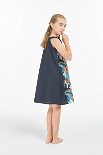 Image of Matchable Family Hawaiian Luau Men Women Girl Boy Clothes in Orchid Paradise Navy