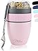 Milu Müslibecher to go 400ml I isolierter Edelstahl Joghurtbecher für Müsli I auslaufsicherer Becher mit Löffel für Yoghurt / Porridge (Rosa)
