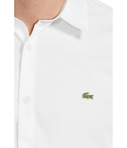 Lacoste Men's Slim Fit Stretch Cotton Poplin Shirt4