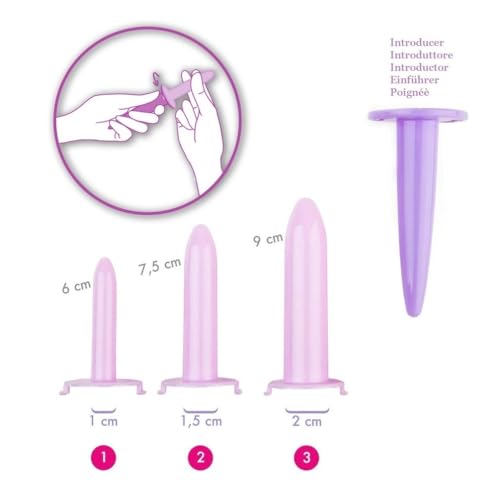 Med Italia Service - Vaginaldilatatoren zur Linderung von Beckenschmerzen bei Vaginismus oder Vulvodynie - Kit mit 3 Einheiten (VELVI MINI)