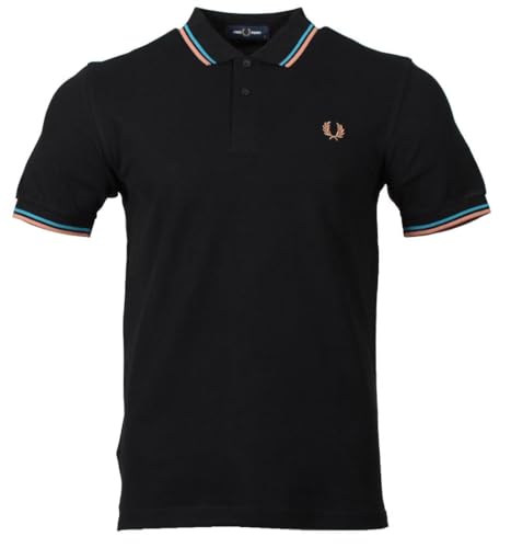 Fred Perry Herren Kurzarm Polo - M3600 (DE/NL/SE/PL, Alphanumerisch, M, Regular, Regular, Schwarz2)