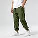 Kids Lightweight Linen Joggers Pants Loose Elastic Waist Outdoor Cargo Pants with Pockets for Girls Boys 5-15 Years