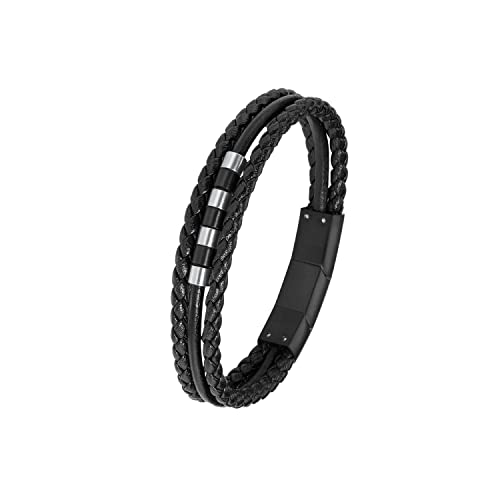 s.Oliver Armband Edelstahl Leder Jungen Kinder Armschmuck,...