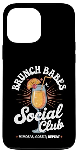 Brunch Babes Club Social Kawaii Mejores Amigas Mimosas Carcasa para iPhone 13 Pro Max