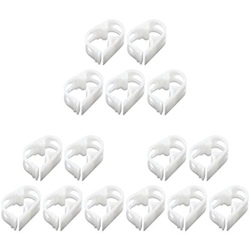 ULTECHNOVO 15 Pcs Waterproof Clip Plastic Tube Clamp Water Flow Control Clip T-Bolt Hose Clamps Tube Tubing Clamps Water Stand Conduit Wine Siphon Medical Clamps Outer Diameter White
