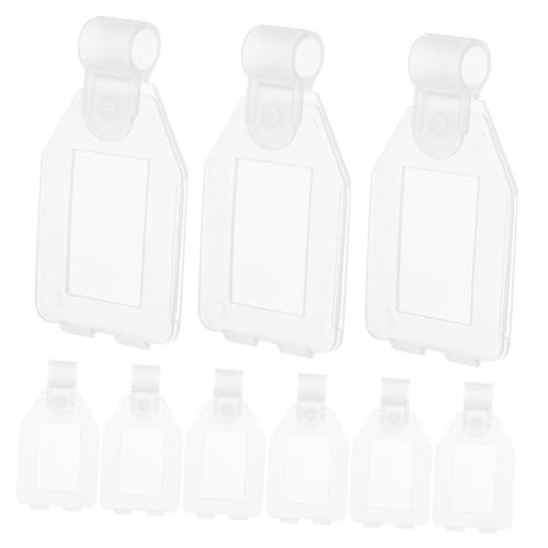 HIAKDOFT 20 piezas Soporte Etiquetas Precios Plástico Resistente Unidades para Exhibición Letrero Supermercado Tienda Minorista