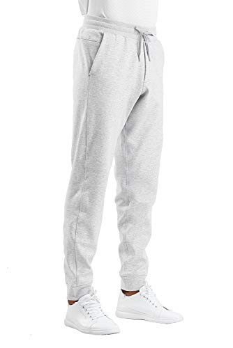 The Gym People Men's Fleece Joggers Pants With Deep Pockets Athletic Loose-Fit Sweatpants For Workout, Running, Training (Large, Fleece Lined-Light Grey) #TOP2
