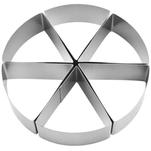 Cake Divider Cake 6 Equal Slicer Stainless Steel Baking Slicer Round Cutting Mold Equal Portion Cutter for Thousand-layer Mousse Cake