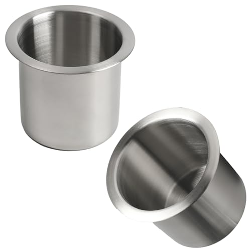 Porte-gobelets encastrables en acier inoxydable de qualité supérieure, lot de 2