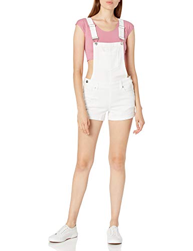 dollhouse Women's Cuffed Shortall, White, 7