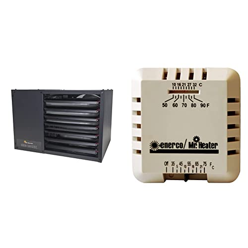Mr. Heater F260560 Big Maxx MHU80NG Natural Gas Unit Heater & F210359 Thermostat for Heater,Tan,Small