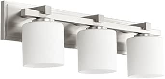 Quorum International 5369-3-65 3 Light Cylinder Vanity, Satin by Quorum