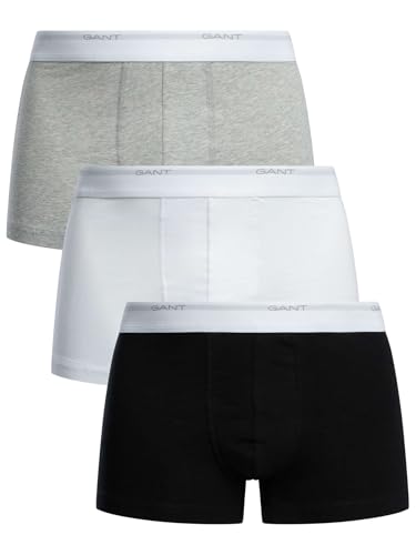 GANT Hombre Paquete De 3 Calzoncillos Centrales., Black/White/Grey, XXL
