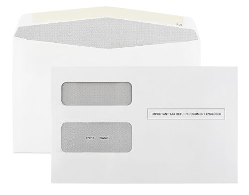 Enveloppes 1099 de sécurité supérieure avec rabat gommé robuste x50
