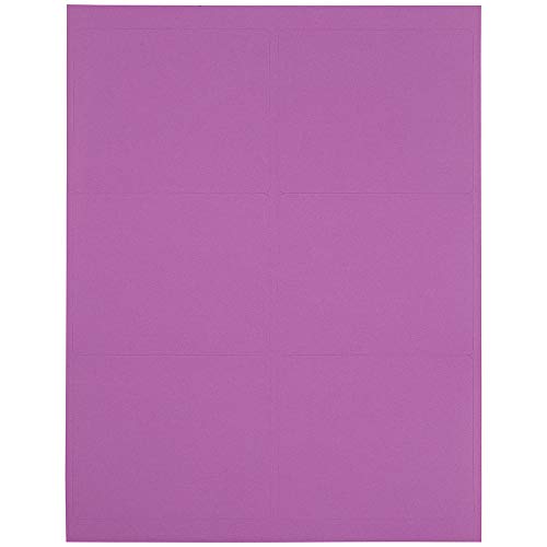 Jam Paper Shipping Address Labels - Large - 3 1/3 X 4 - Violet Purple - 120/Pack #TOP5