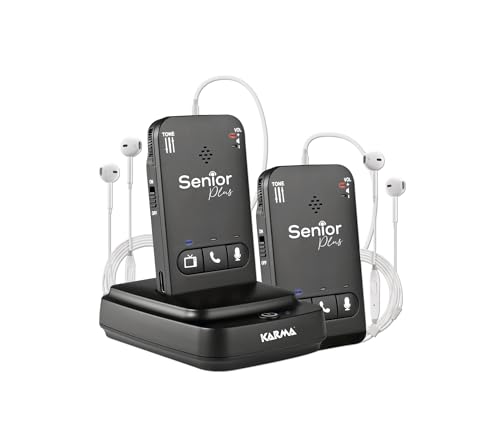 Casque TV double Karma Facile pour senior avec réglage de volume séparé