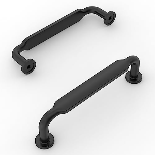 Amerdeco 10 Pack Matte Black Cabinet Pulls 3-3/4 Inch(96mm) Hole Centers Kitchen Cabinet Handles Solid Zinc Alloy Cabinet Hardware Drawer Pulls AM017 - Image 4