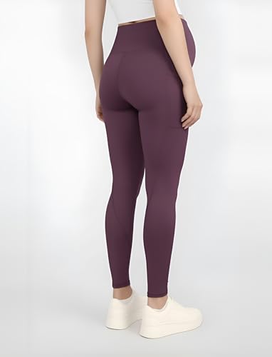 Image of Motherhood Maternity Women's Over the Belly Workout Activewear Pregnancy Leggings with Pockets
