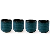 Lxuwbd Ensemble de 4 tasses à thé en céramique, service à thé Kung Fu