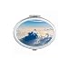 Sunshine Clouds Blue Sky Art Deco Gift Fashion Mirror Portable Fold Hand Makeup Double Side Glasses