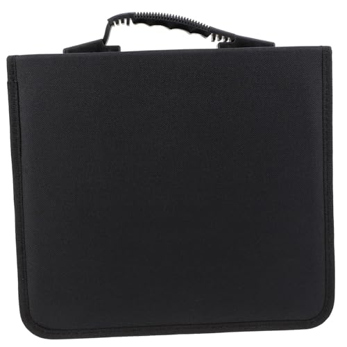 FIXOSHEE Organizador CD Dvd Unidades Bolsa Gran Capacidad con Asa Estuche Transporte Resistente Oxford para Almacenamiento Discos Compactos y Películas