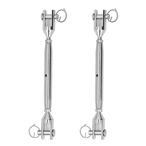 Rigging Jaw Turnbuckle 2pcs M8 Thread Stainless Steel Turnbuckle Wire Rope Tensioner Marine Screw Rigging Hardware miniatura 5
