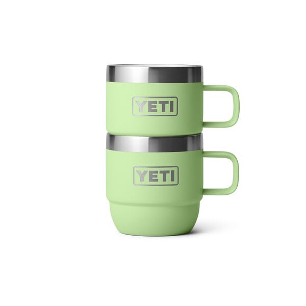 YETI Rambler Espresso Mug, Vacuum Insulated Stainless Steel Stackable Mug, Key Lime, 2 Pack 6 oz (177 ml) - Image 2