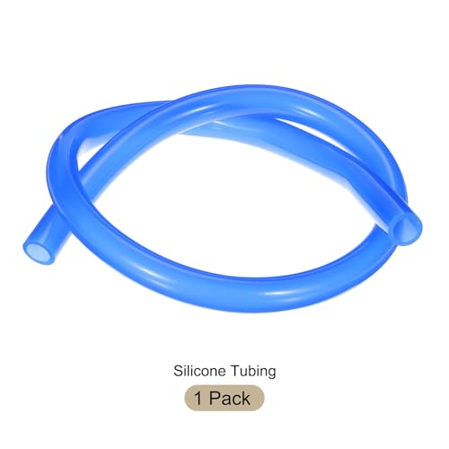 Image of 1m(3.3ft) 16mm(5 /8 inch) ID x 22.2mm(7 /8 inch) OD Silicone Tubing Blue Industrial Plastic Tubing Pure Silicone Hoses for Pump Siphoning Draining Irrigation Brewing
