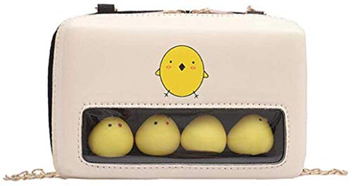 DBSCD Frauen, Messager Tasche Kawaii Chick Bag Muster Leder Umhängetasche Cover