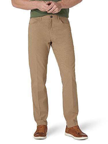 Lee Men's Performance Series Airflow Slim Fit 5 Pocket Pant, Oscar Khaki, 32W x 30L