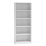 [page_title]-Mirjan24 Standregal Harvard, Bücherregal mit 5 Fächer, Aktenregal Universal Regal Schranke (Weiß, R60)