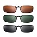 NOLITOY 3 Pack Polarized Clip On Sunglasses, Women Men Glasses Clip for Driving, Fishing, Riding, Outdoor Activities