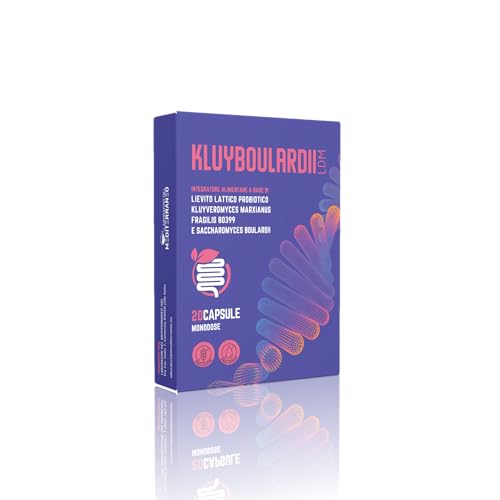 Fermenti Lattici Probiotici per Benessere Intestinale – Integratore Adulti per l’Equilibrio della Flora Batterica Intestinale, Diarrea e Antibiotici – Senza Glutine – LDM Kluyboulardii – 20 Capsule