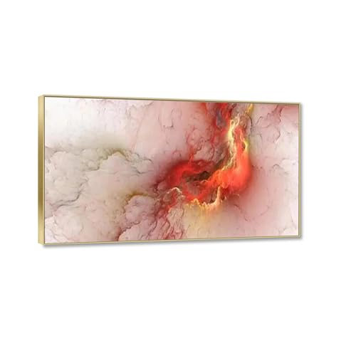 Peinture abstraite moderne pour illuminer un salon de style nordique