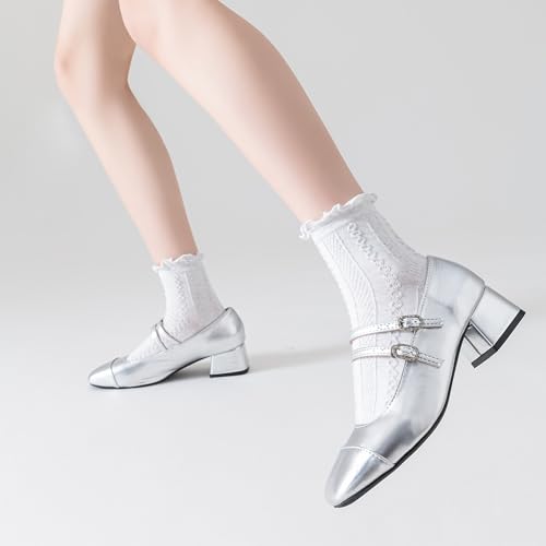 Women's Ruffle Socks,Cute Knit Patterned, Ankle Casual Fashion Dress Socks,Thin Lettuce Frilly Cuff for Girls 6 Pack3