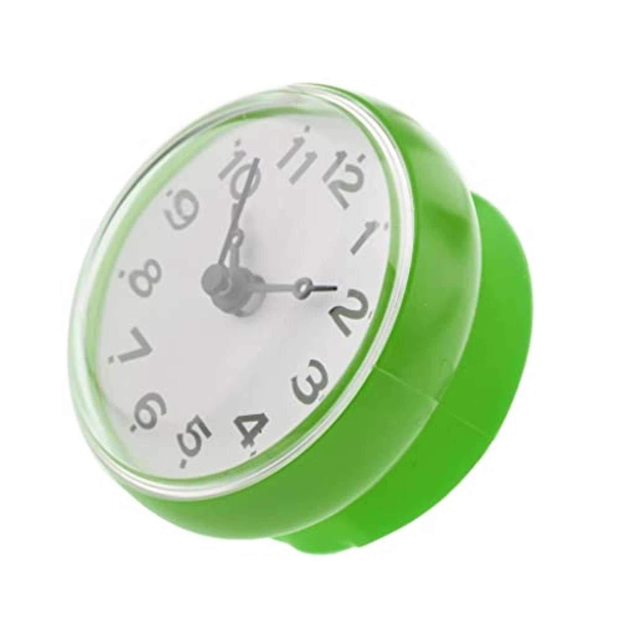 Silicone Waterproof Suction Cup Clock, Green