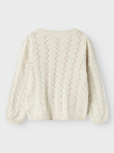 NAME IT Mädchen Nmfbanni Ls Knit Card Noos Strickjacke, Peyote Melange, 98 EU