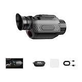 AOUTN暗視スコープ 暗視鏡 ナイトスコープ 単眼鏡 暗視撮影 WIFI接続 充電式 28倍デジタルライト 4K撮影 68MP画像 夜間録画 動物観察 32GBメモリーカード付き (D15 ブラック スタンダードパッケージ（メモリは付属しません）)