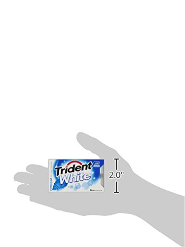 Trident White Sugarless Gum, Peppermint Gum, 1 ct, 16 pieces