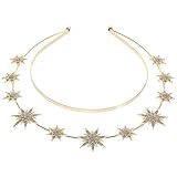 NOLITOY カチューシャ 髪飾り 六芒星 ティアラ ヘアアクセサリー ヘアバンド ヘッドドレス レディース 花嫁 誕生日 結婚式 パーティー 発表会 祝日 撮影 写真 プレゼント おしゃれ
