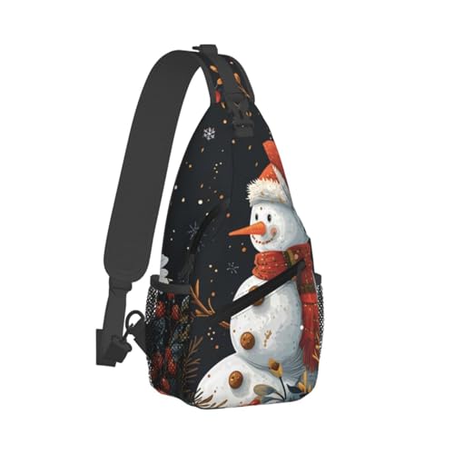Mochila cruzada unisex ligera con diseño navideño miniatura 2