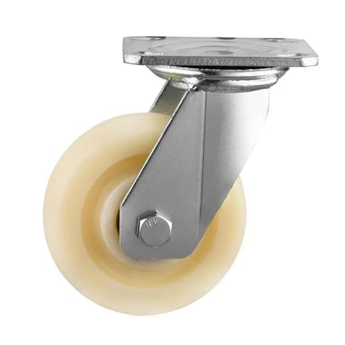 Roulette industrielle 125mm pivotante en nylon robuste pour chariot de manutention