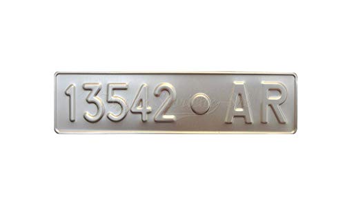 Targa Auto Anteriore in Metallo Fino al 1962