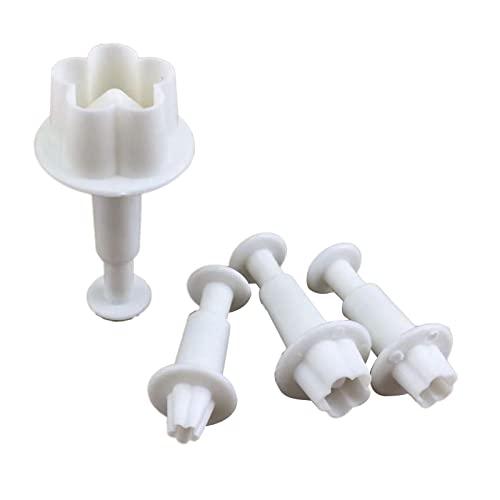 4pcs Flower Petals Seal Kitchen Accessories Fondant Cutter Biscuit Cookie Cake Mold Cake Decorating Tools Pastry Plunger