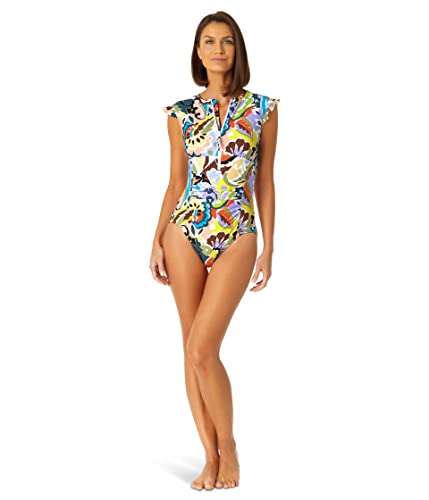 Anne Cole Flutter Zip One-Piece Multicolor 16 #TOP15