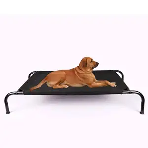 MUTMAIN Elevated Dog Bed Outdoor Indoor Dog Cot, Raised Dog Beds (44 x 25.5 x 7.5 inches, Large, Black) DCBBLACK-L