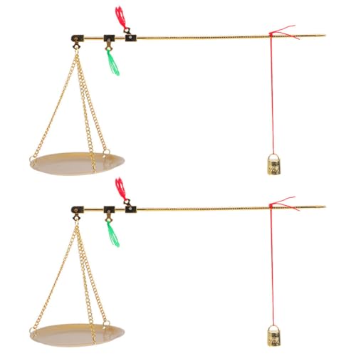 MOLUCKFU 2 piezas Báscula de Gramos Portátil para Medicina Tradicional Accesorio Reutilizable para Pesar Frutos Secos y Joyería Herramienta Ligera y Duradera para Cocina y Tienda