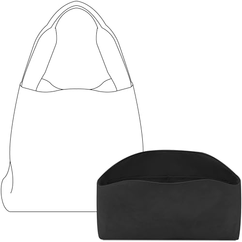 Bolsa organizadora para bolsa de mão Hobo Miu Miu, ajuste personalizado no interior, leve, resistente à água, com zíper (preto fosco)