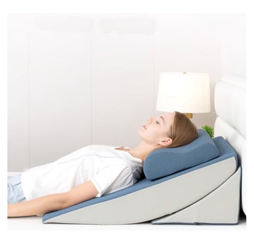 Bed Wedge Pillow with Anti-Dlip Design, Acid Reflux Pillow for Preventing Bedsores, Husband Pillow Zipper Fabric